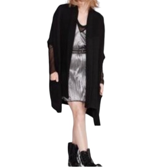 ZADIG & VOLTAIRE Lurex Russe Silver Metallic Short Sleeve V-Neck Mini Dress, S - Picture 9 of 9